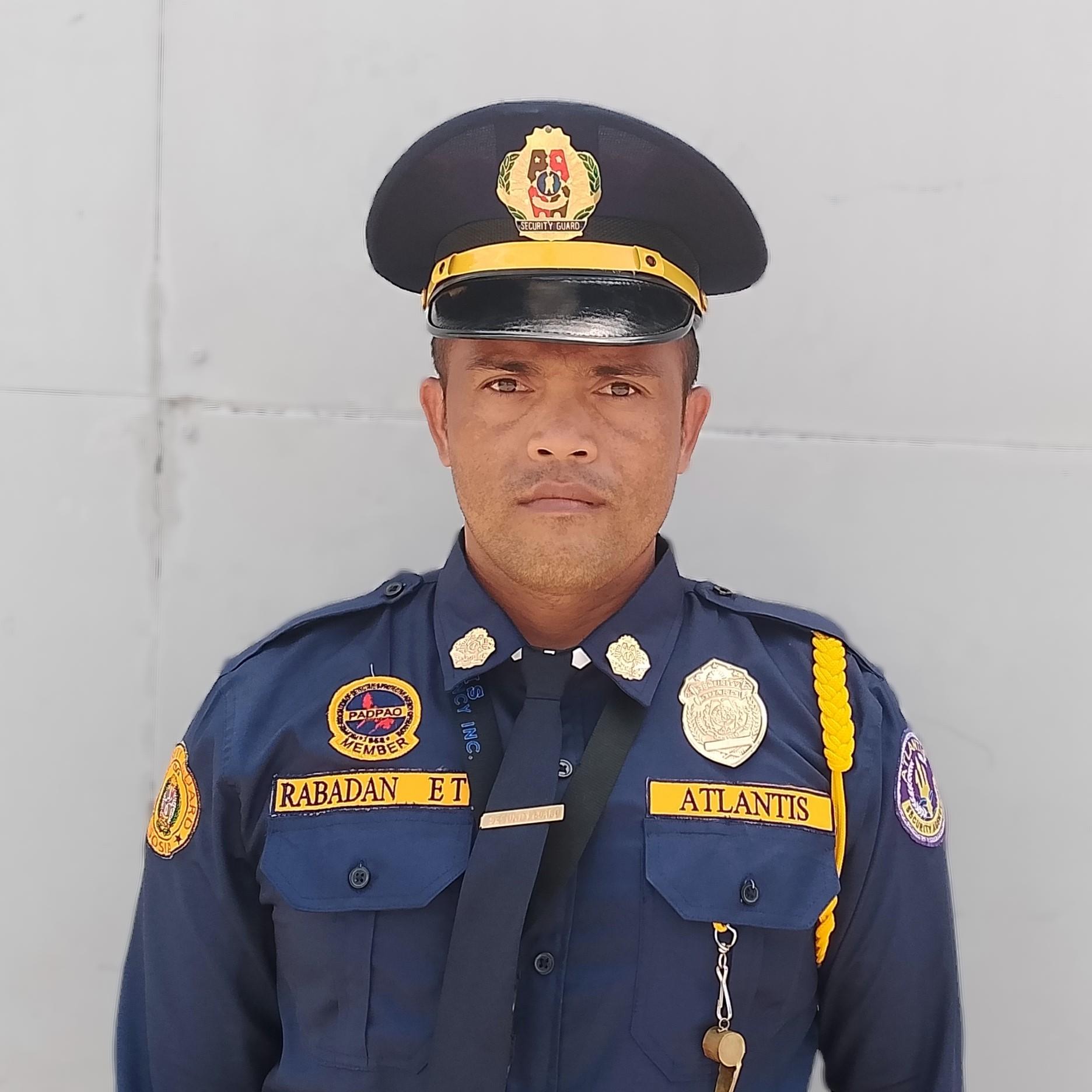 Professional Atlantis Security Guard in Full Uniform